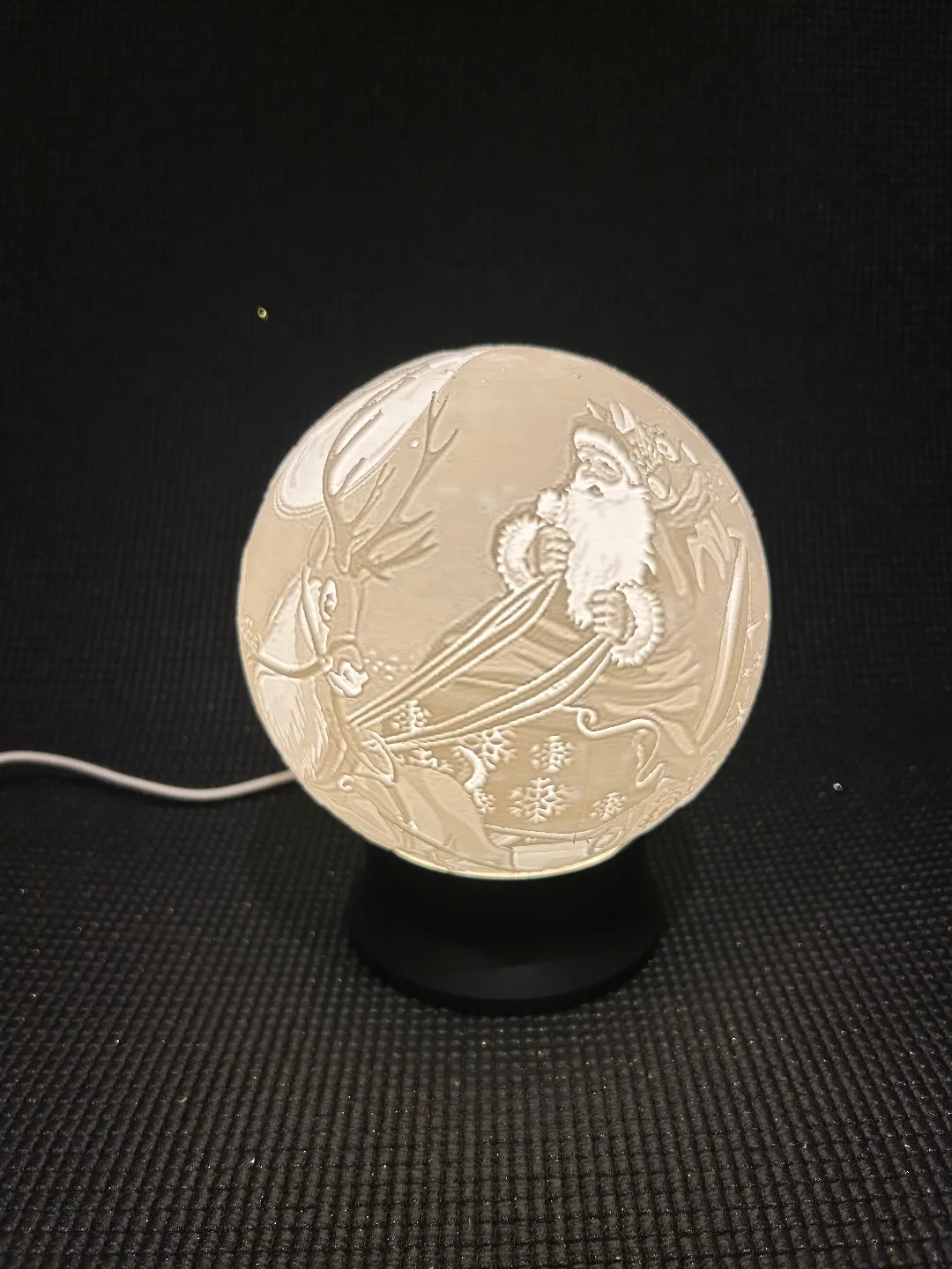 Santa light up globe - to be used with my led base - Light Boxes & Shadow Lamps, in stock
