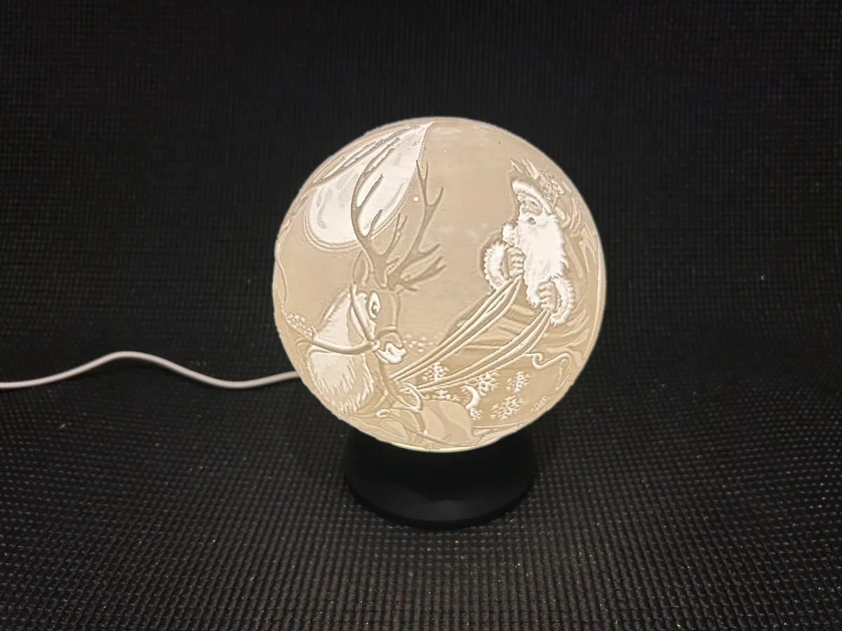Santa light up globe - to be used with my led base, photo 2 of 4 - Santa light up globe - to be used with my led base Lamps & Lighting