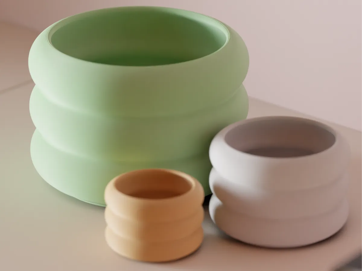Planter, Donut Rings. Modern and clean Planter - Geometric & Modern Planters, in stock