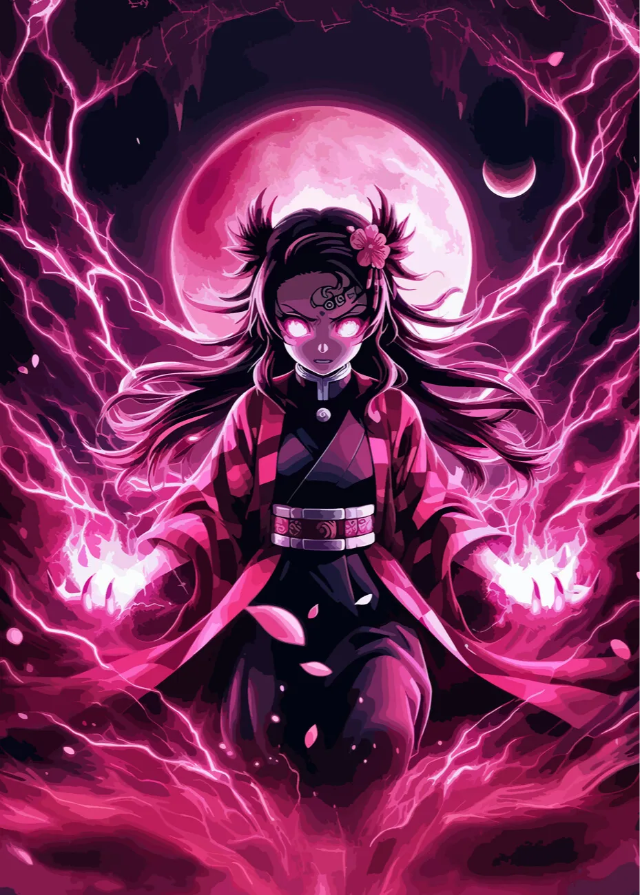 Demon Slayer Nezuko CMYK Lithophane - Lithophane Photo Panels, in stock