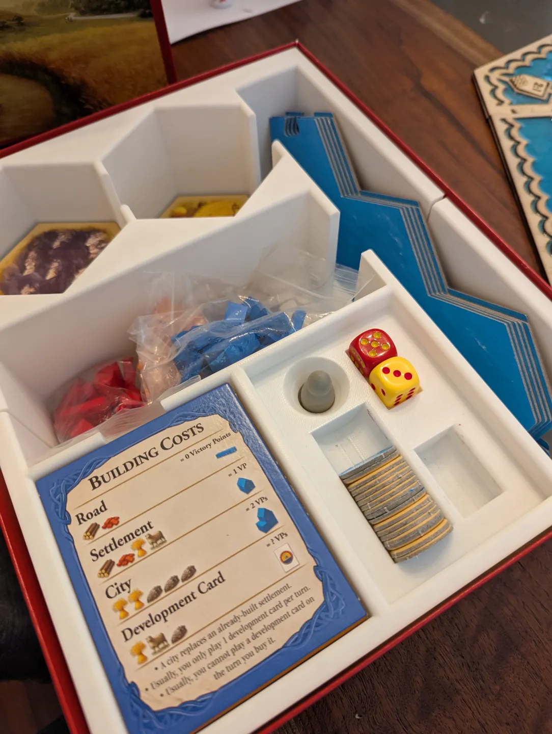 Custom Insert for Catan, expanded for wooden tiles, photo 4 of 4 - Custom Insert for Catan, expanded for wooden tiles Board Games & Tabletop