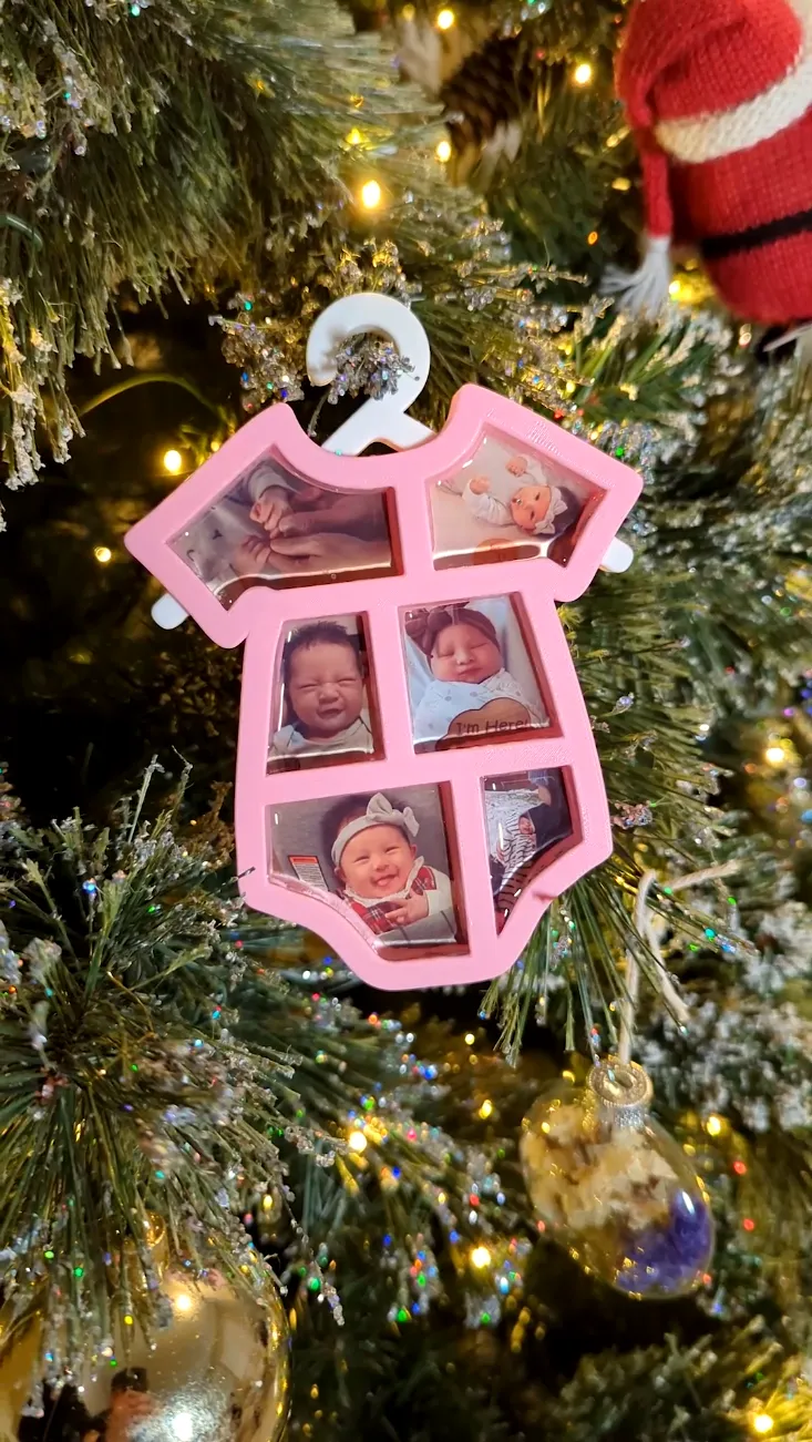 Onesie Photo Frame Ornament, photo 3 of 4 - Onesie Photo Frame Ornament Household