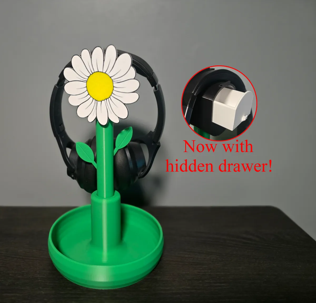 Daisy, Flower Headphone stand with tray - Music, in stock in India