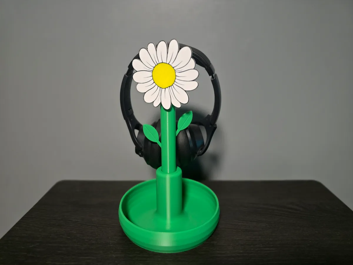 Daisy, Flower Headphone stand with tray, photo 3 of 3 - Daisy, Flower Headphone stand with tray Hobby & DIY