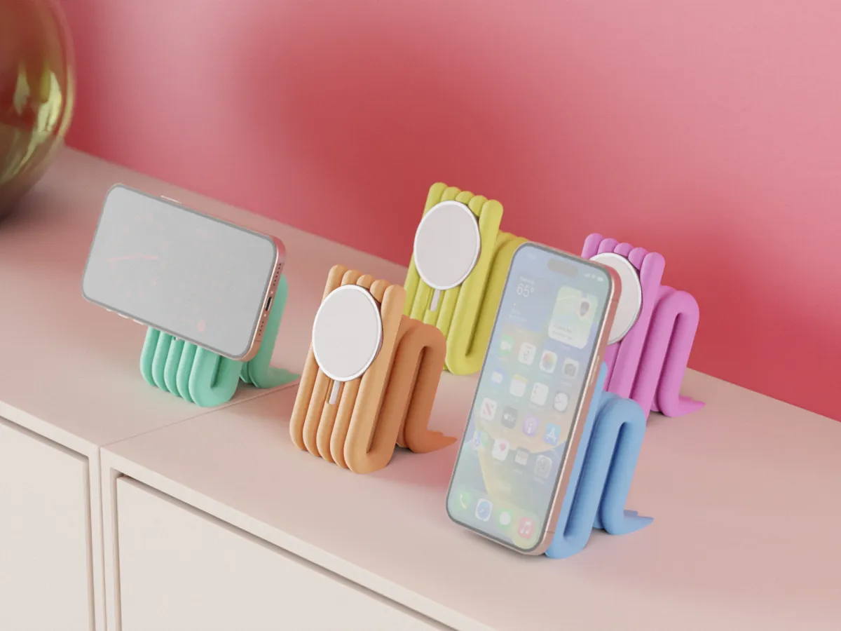 Squiggle MagSafe Phone Stand and Charger