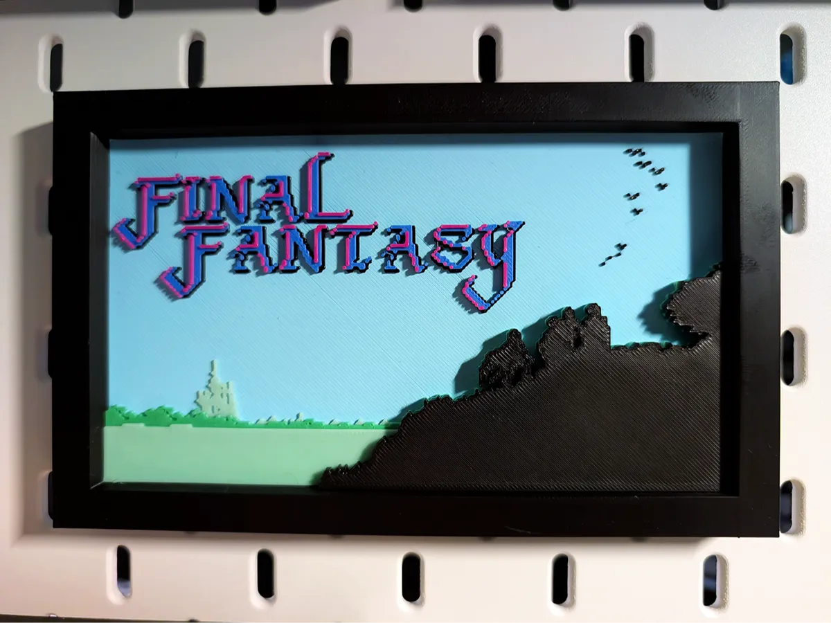 Final Fantasy Bridge Pixel Wall Art
