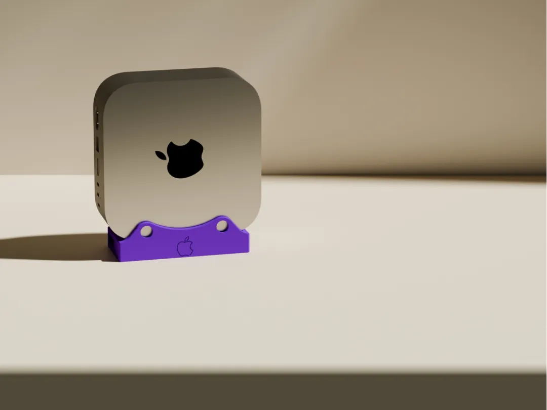 Mac mini m4 竖放支架 带集线器收纳
