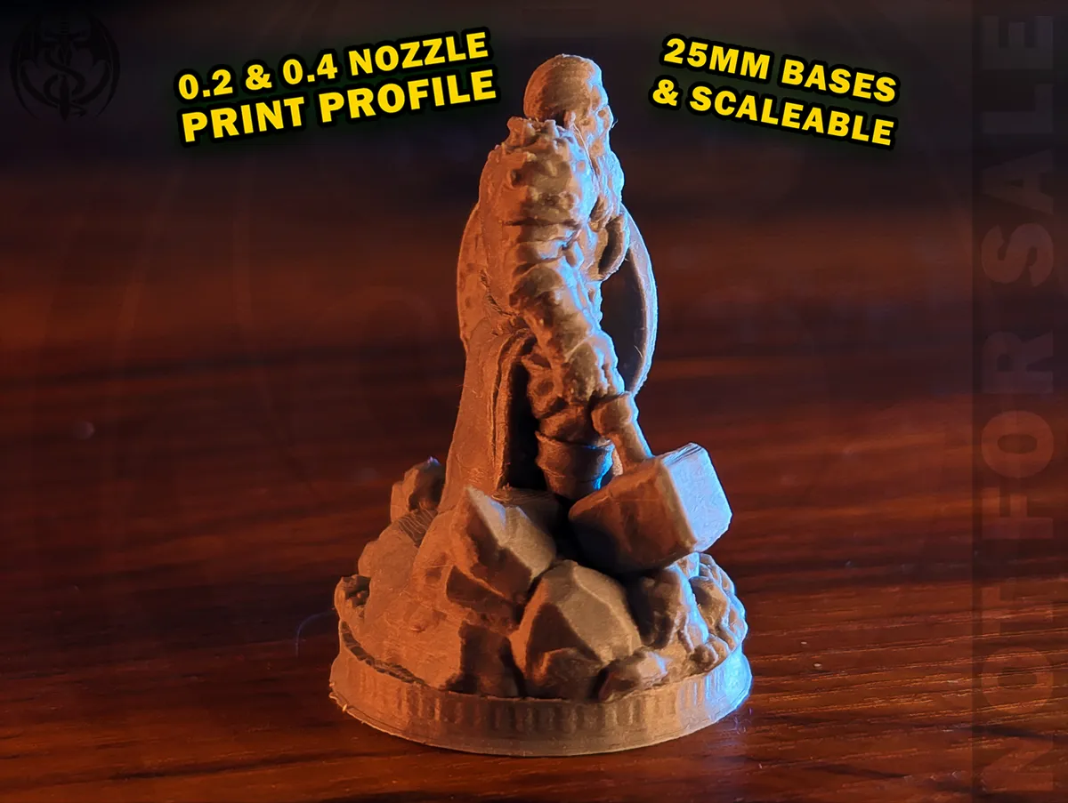 Dwarf Paladin - 28mm Miniature, photo 3 of 4 - Dwarf Paladin - 28mm Miniature Figurines & Collectibles