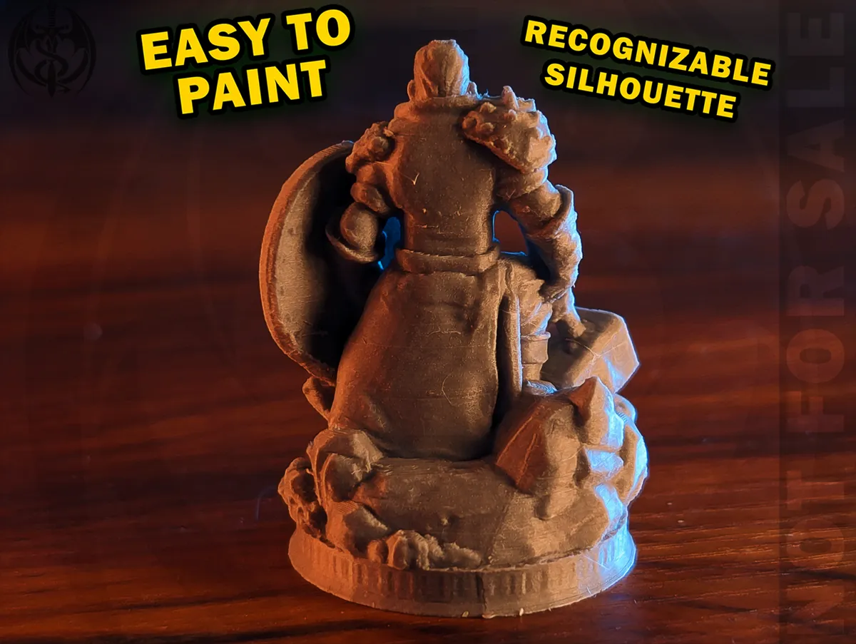 Dwarf Paladin - 28mm Miniature, photo 4 of 4 - Dwarf Paladin - 28mm Miniature Figurines & Collectibles