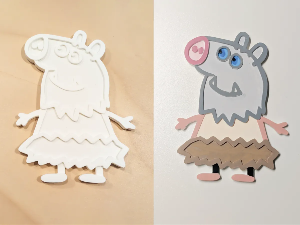 Inosuke X Peppa Pig Colour Template