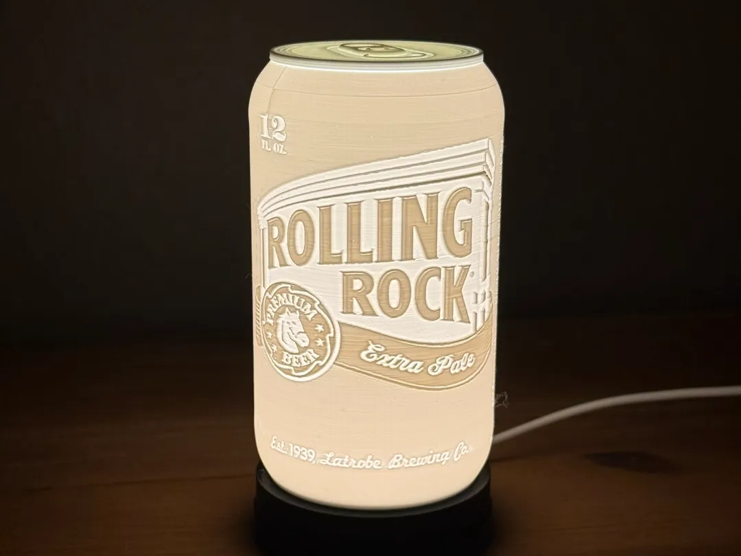 Rolling Rock Extra Pale Beer Can (Lighted Litho)
