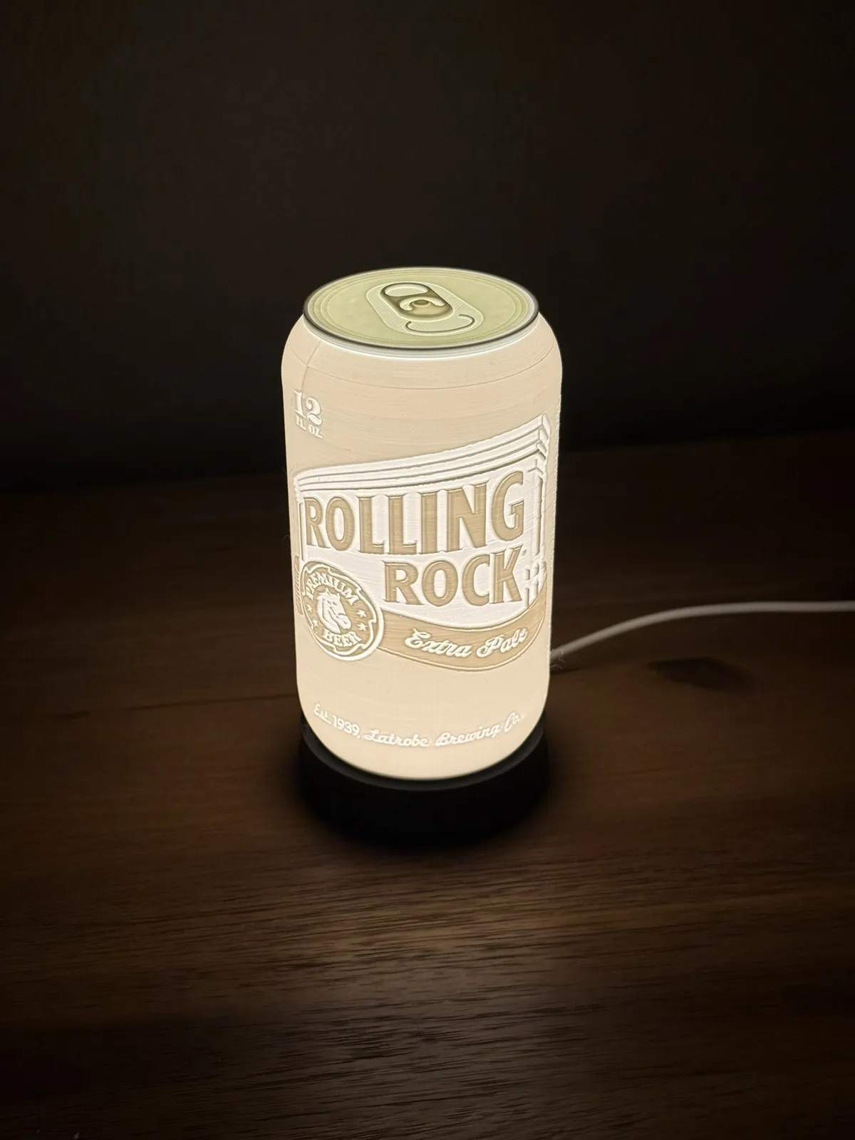 Rolling Rock Extra Pale Beer Can (Lighted Litho), photo 3 of 4 - Rolling Rock Extra Pale Beer Can (Lighted Litho) Kitchen & Dining
