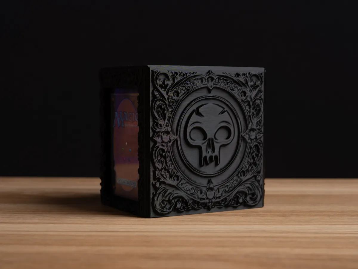 Embossed MTG Swamp Black Mana Deck Box
