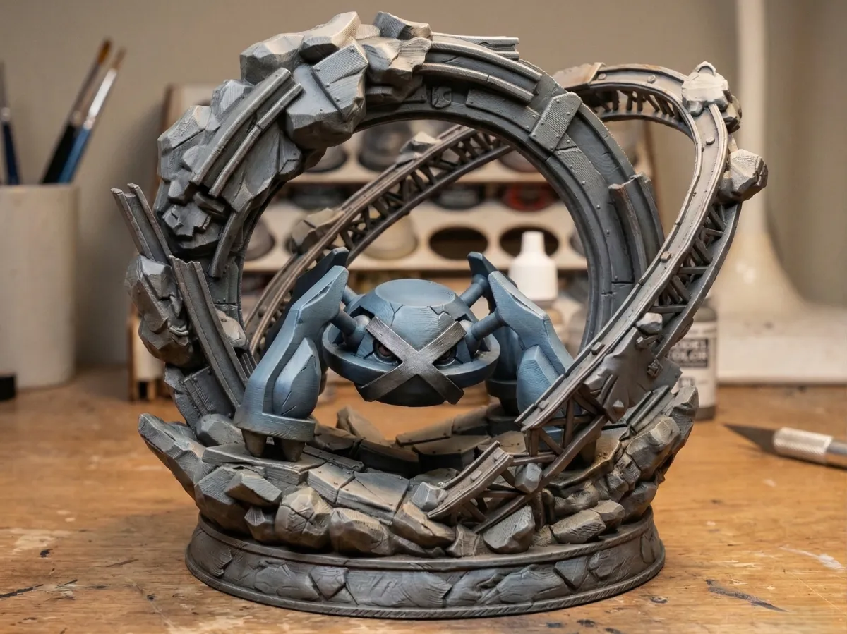 Metagross Magnetic Field Diorama