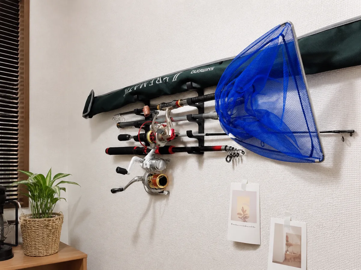 Wall mounted Fishing Rod Organizer / Holder