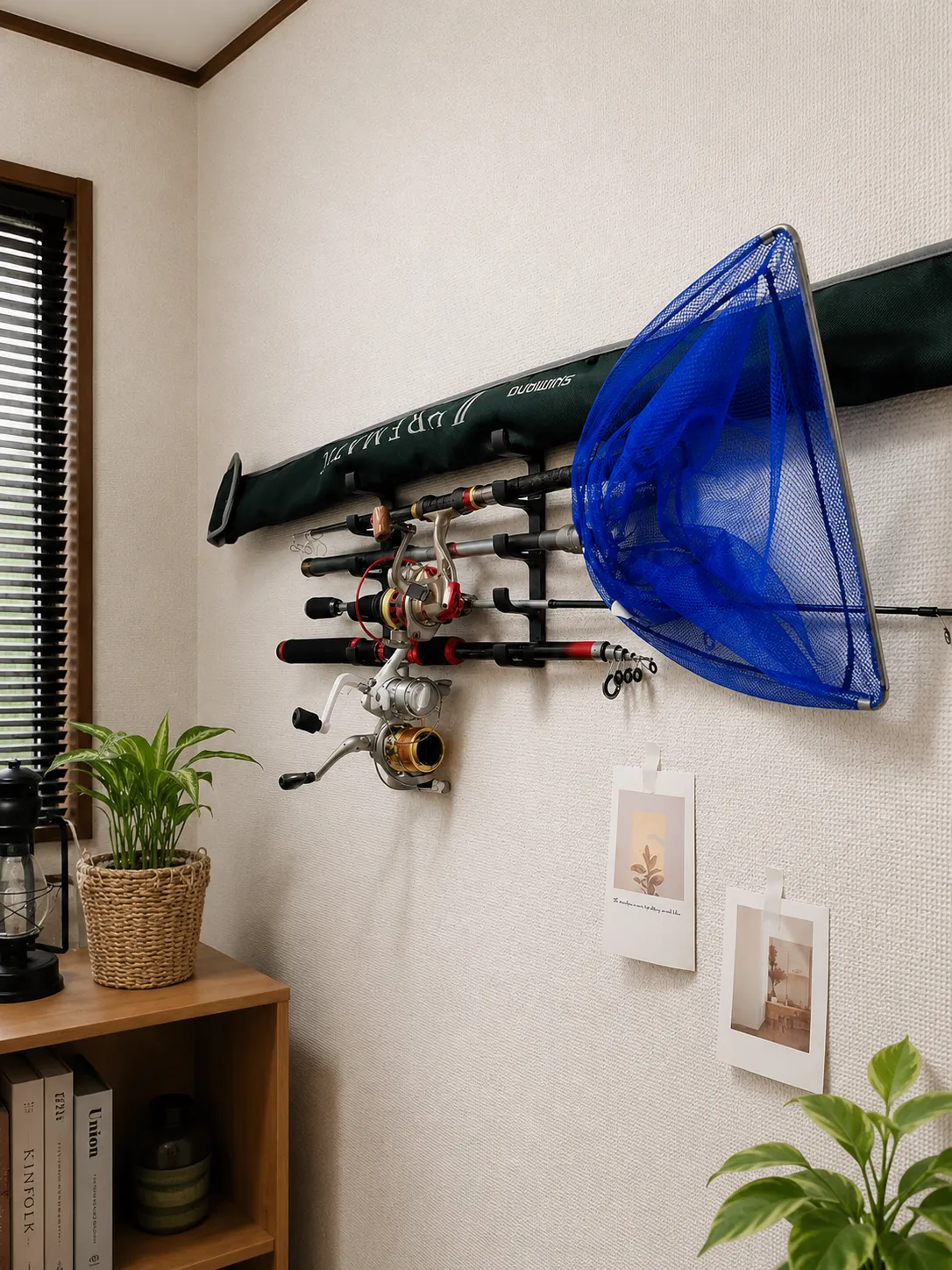 Wall mounted Fishing Rod Organizer / Holder, photo 3 of 4 - Wall mounted Fishing Rod Organizer / Holder Sports & Fitness