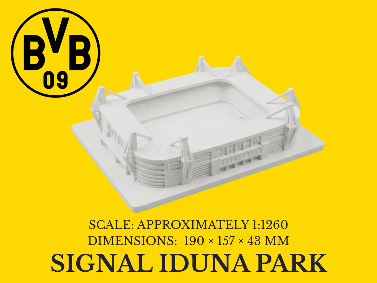 Signal Iduna Park - 1:1260 Scale Stadium - Scale Models & Model Kits, in stock