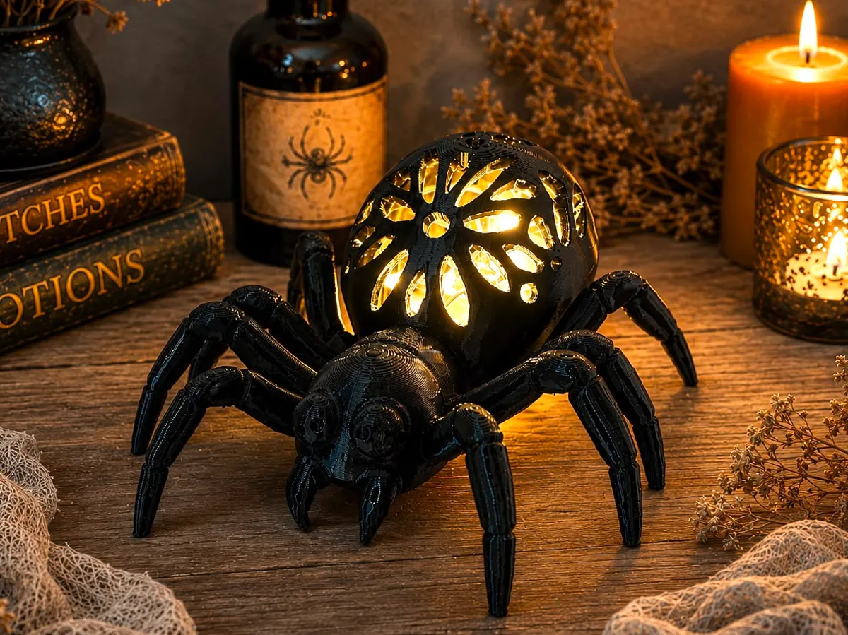 Halloween Spider Lantern, Spooky LED Light - Decor, in stock in India