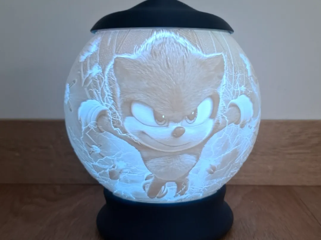 Globe lithophanie - sonic