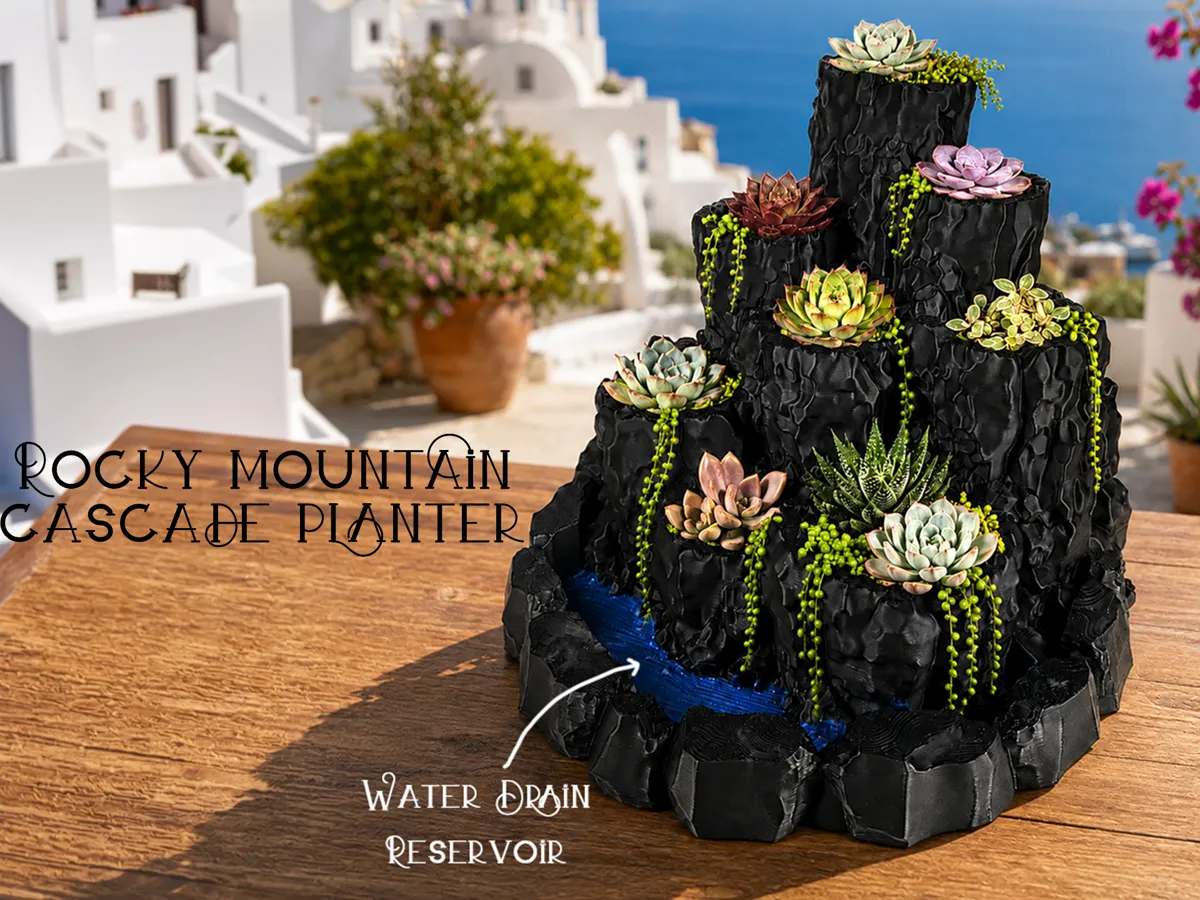 Rock Mountain Cascading Succulent Planter - Garden, in stock in India