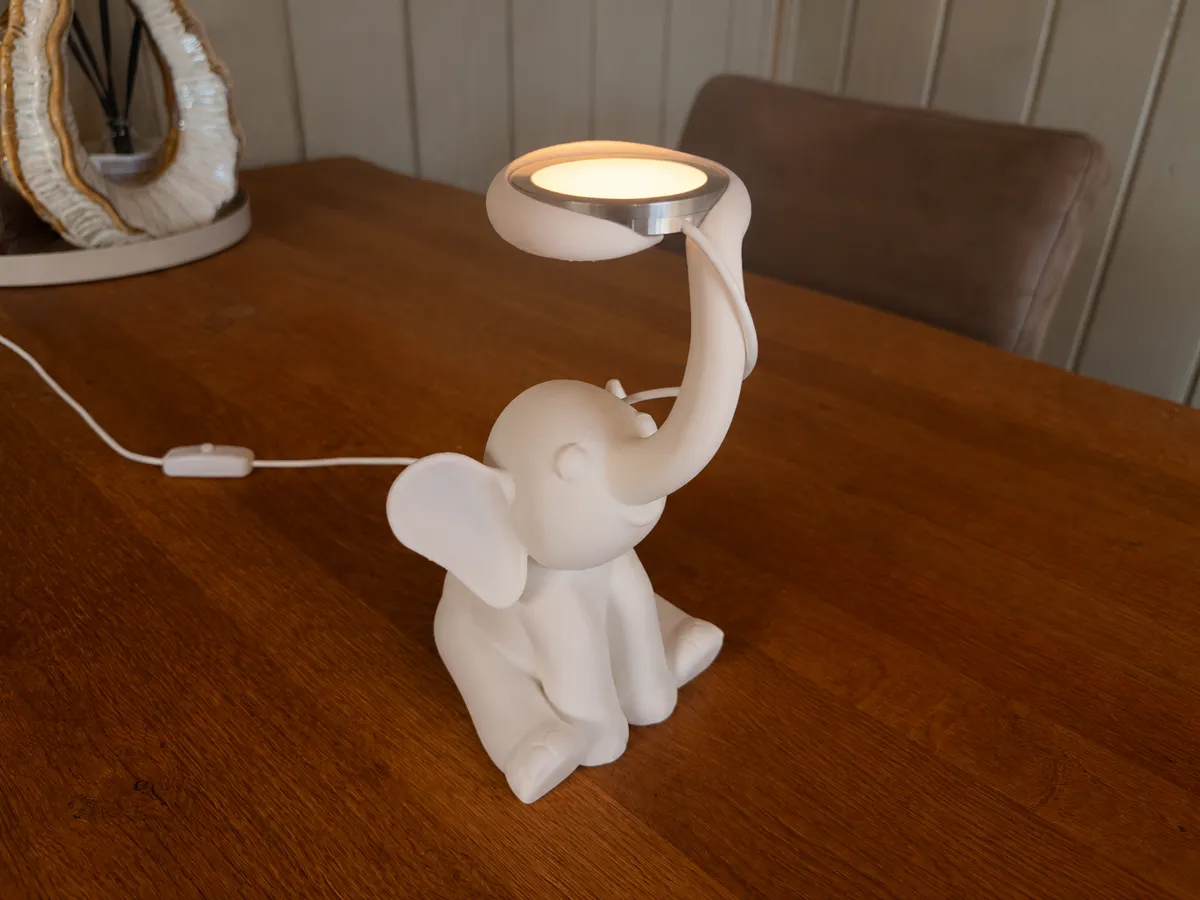 Elephant Table Lamp - Lamp kit-001 / E14 lamp, photo 2 of 4 - Elephant Table Lamp - Lamp kit-001 / E14 lamp Lamps & Lighting