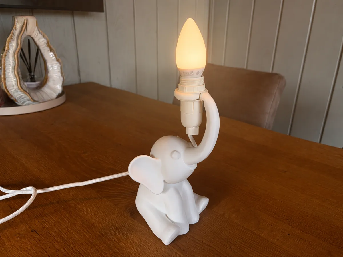 Elephant Table Lamp - Lamp kit-001 / E14 lamp, photo 3 of 4 - Elephant Table Lamp - Lamp kit-001 / E14 lamp Lamps & Lighting