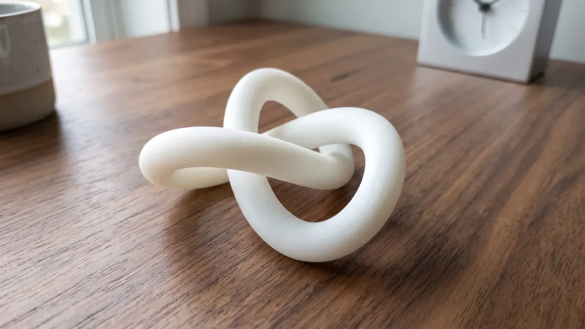 Torus Knot Sculpture Desk Toy, photo 2 of 3 - Torus Knot Sculpture Desk Toy Art