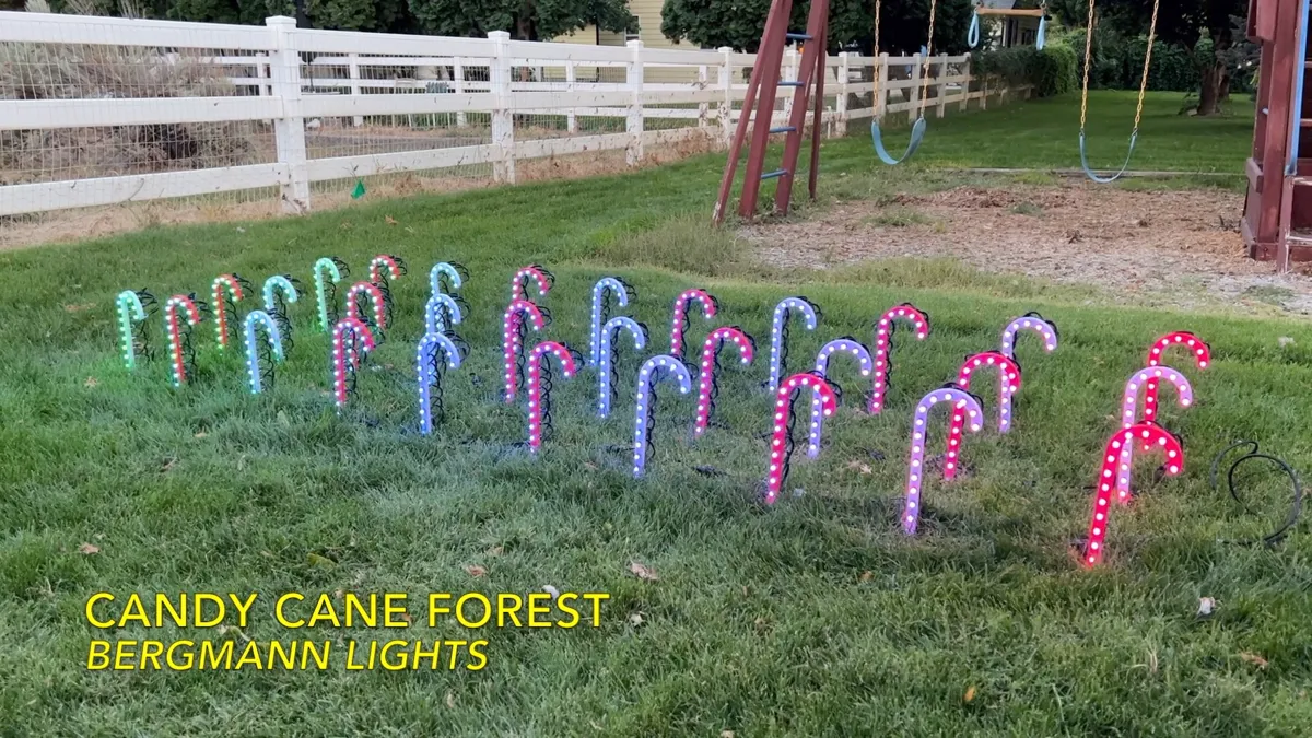 Candy Cane Pixel Light Stake Topper - Christmas Tree Toppers & Stands, in stock in India