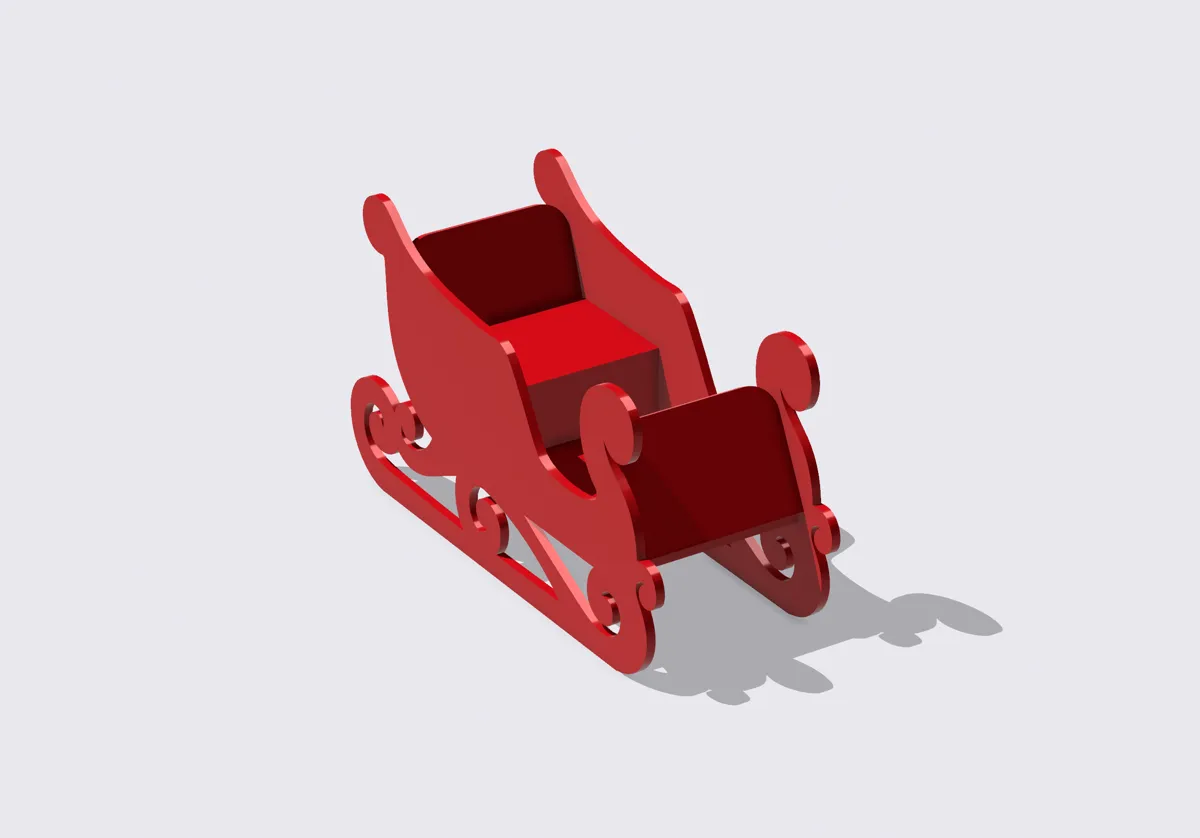 Christmas sled/sleigh kit card, photo 4 of 4 - Christmas sled/sleigh kit card Gifts & Occasions