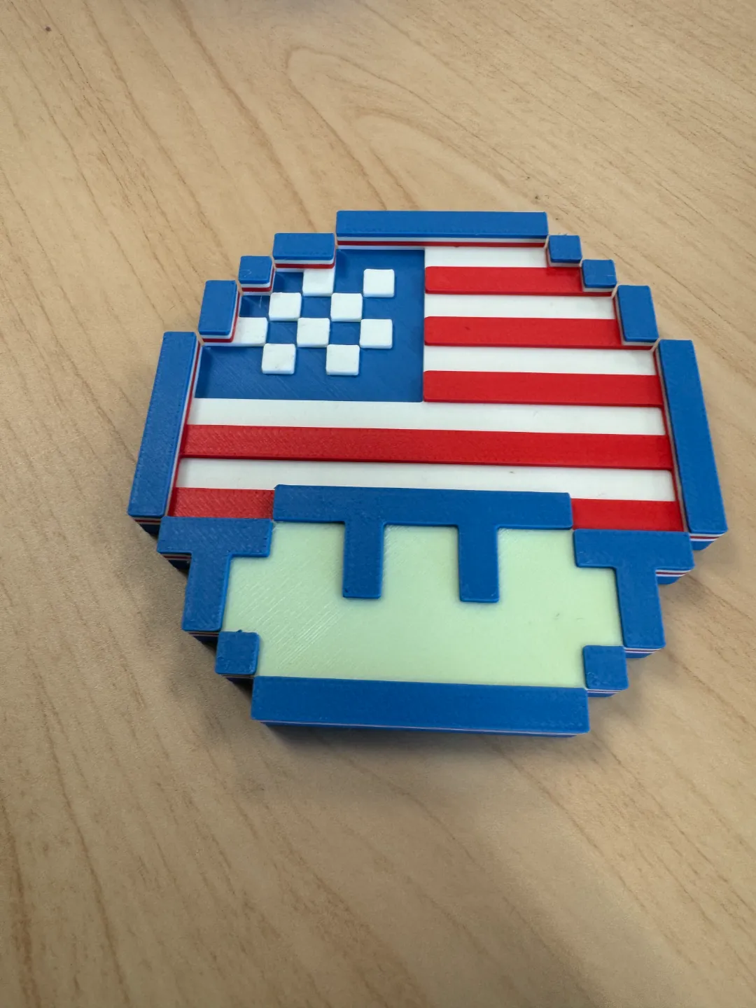 Mario Mushroom USA Flag, photo 2 of 2 - Mario Mushroom USA Flag Toys & Games