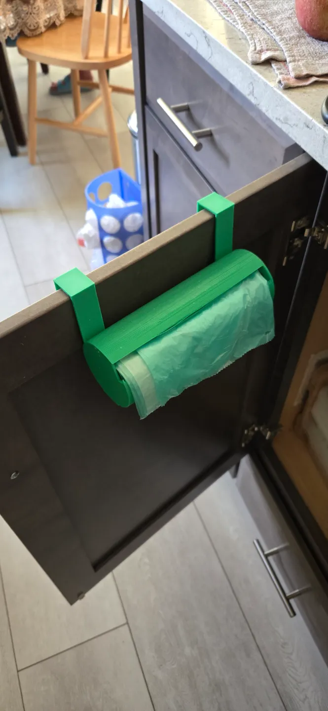 garage bag holder on door, photo 2 of 2 - garage bag holder on door Household