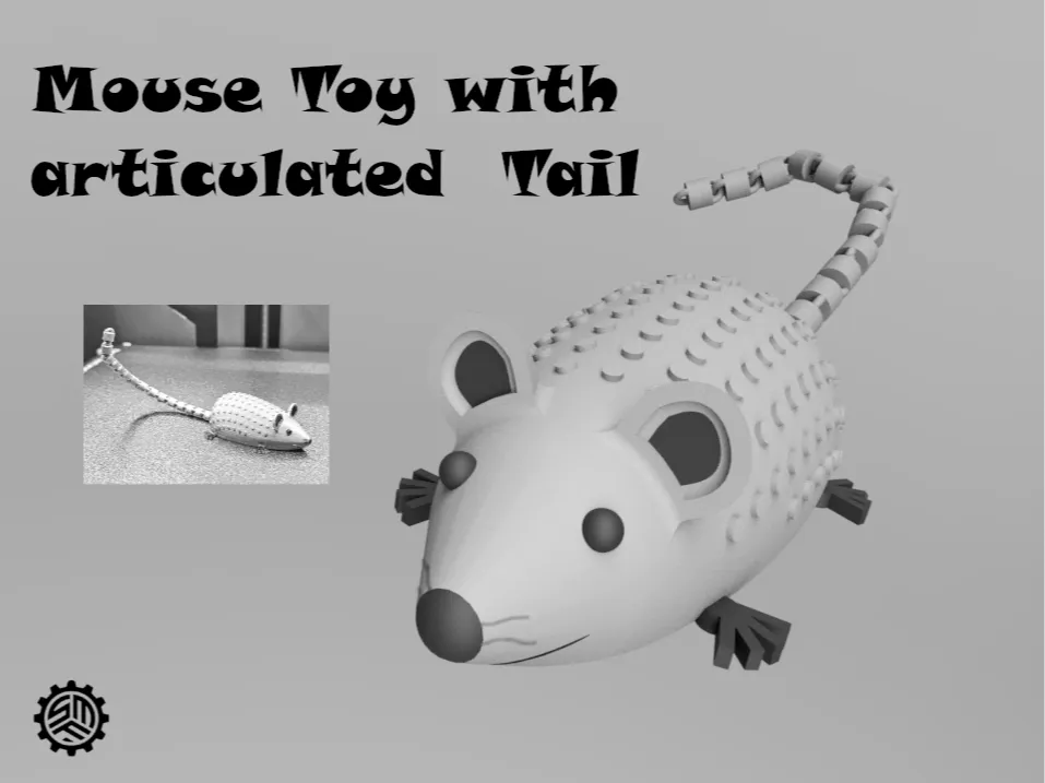Mouse Toy With Articulated Tail - Bird Toys, Perches & Swings, in stock
