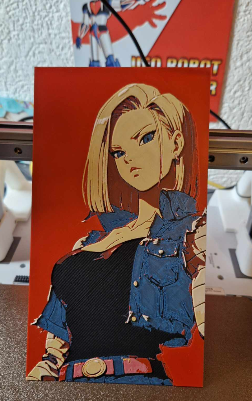 Dragon Ball Z - Android 18 / C-18 Hueforge - Photo Art & Lithophanes, in stock in India