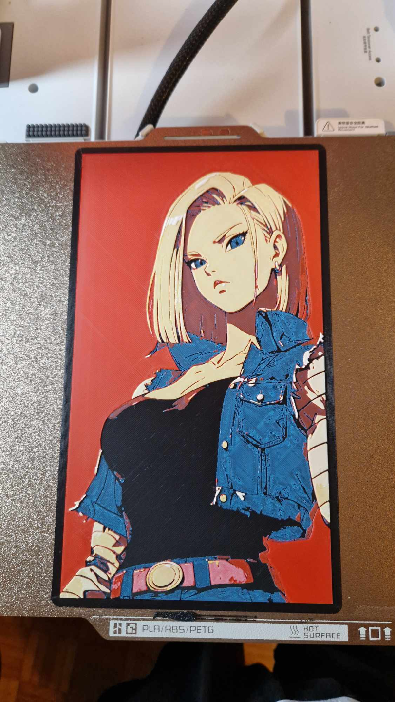 Dragon Ball Z - Android 18 / C-18 Hueforge, photo 3 of 4 - Dragon Ball Z - Android 18 / C-18 Hueforge Generative Art