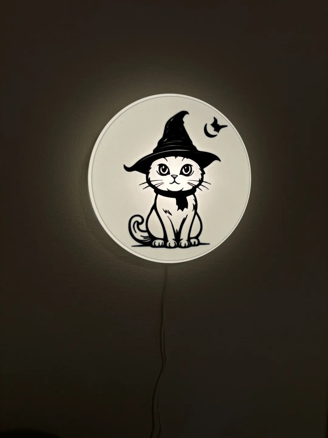 Halloween cat wall lamp for LED Lamp Kit 001, photo 2 of 3 - Halloween cat wall lamp for LED Lamp Kit 001 Lamps & Lighting