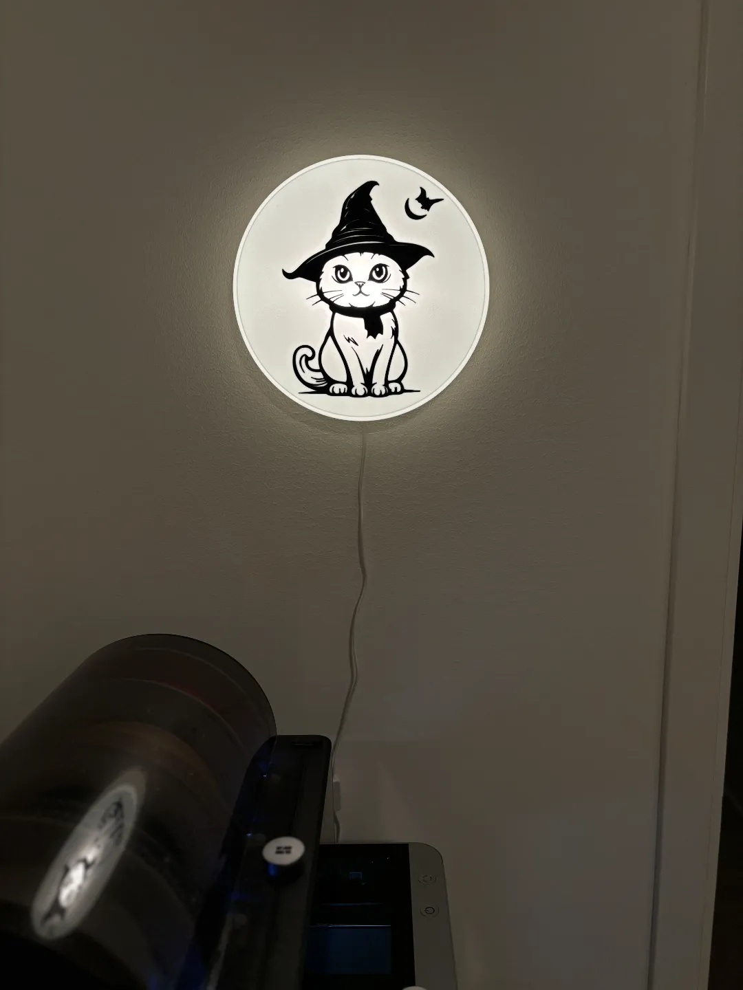 Halloween cat wall lamp for LED Lamp Kit 001, photo 3 of 3 - Halloween cat wall lamp for LED Lamp Kit 001 Lamps & Lighting