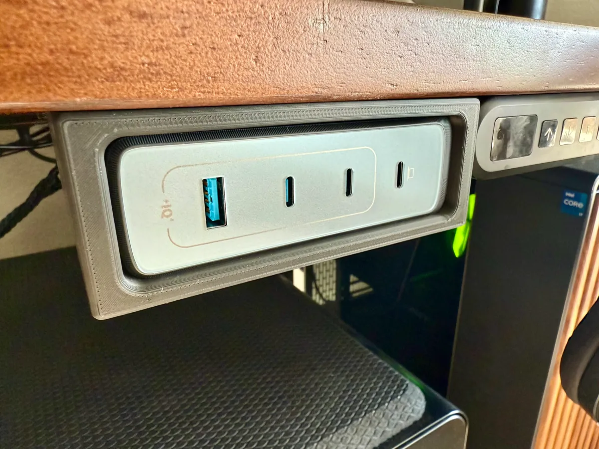 Under Desk Mount for Anker 240w Prime GaN Charger - Charger Holders & Covers, in stock