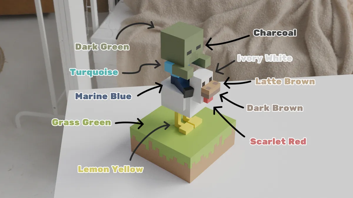 Minecraft Chicken Jockey Optional), photo 3 of 4 - Minecraft Chicken Jockey Optional) Figurines & Collectibles