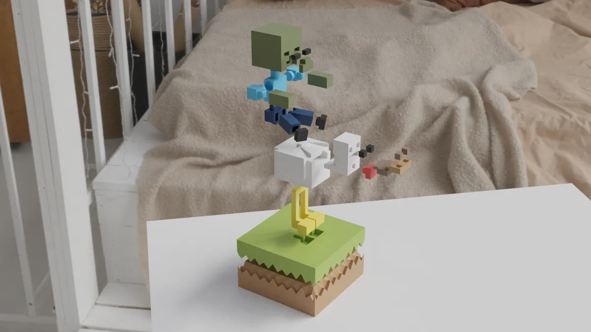Minecraft Chicken Jockey Optional), photo 4 of 4 - Minecraft Chicken Jockey Optional) Figurines & Collectibles