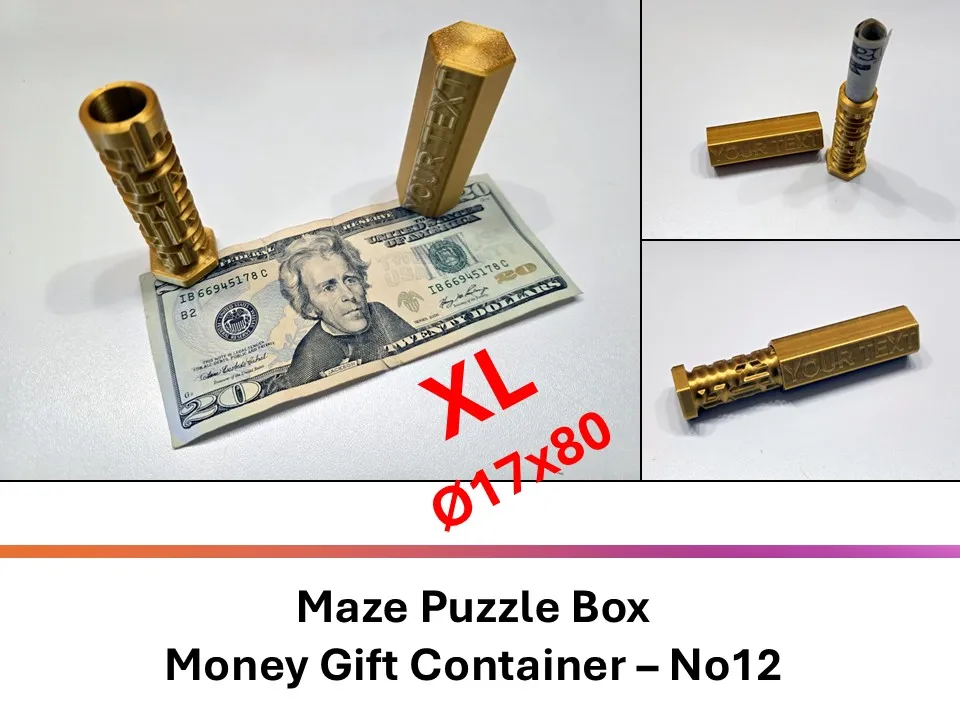 Maze Puzzle Box Money Gift Container, No12 - XL