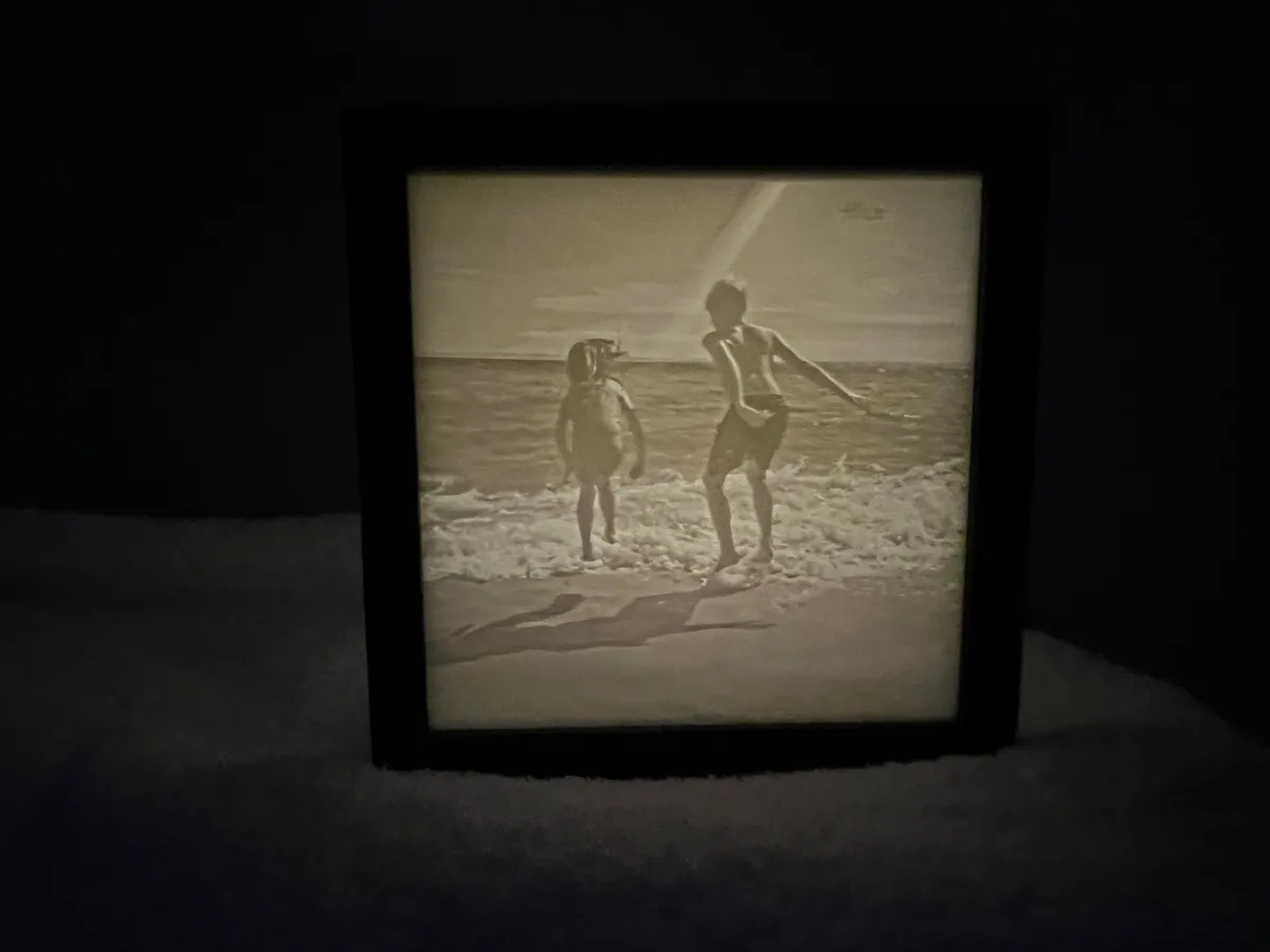 Lithophane Panel Cube Lamp, photo 4 of 4 - Lithophane Panel Cube Lamp Home Decor Items