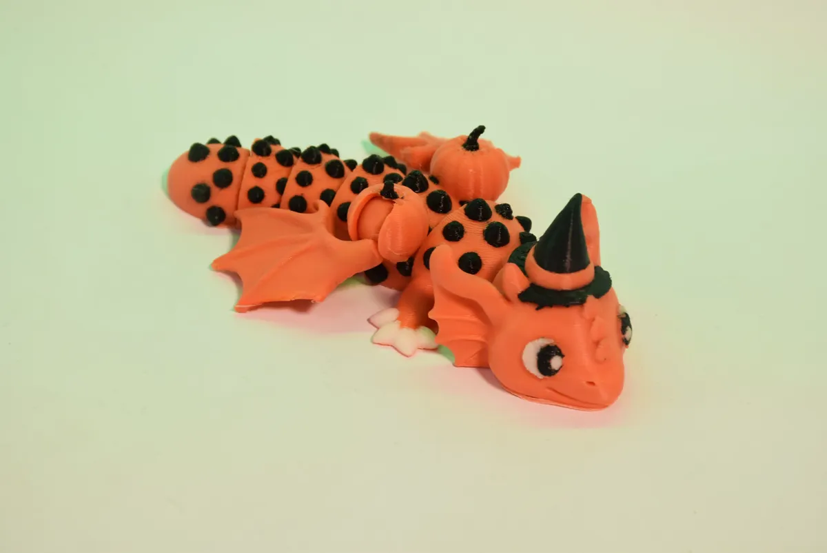 Articulated Winged Halloween Dragon, photo 4 of 4 - Articulated Winged Halloween Dragon Fidget & Sensory Toys