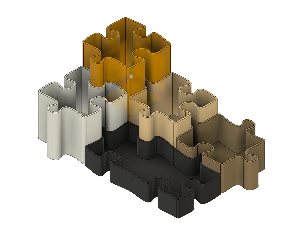 Puzzle pen holder and desk organizer