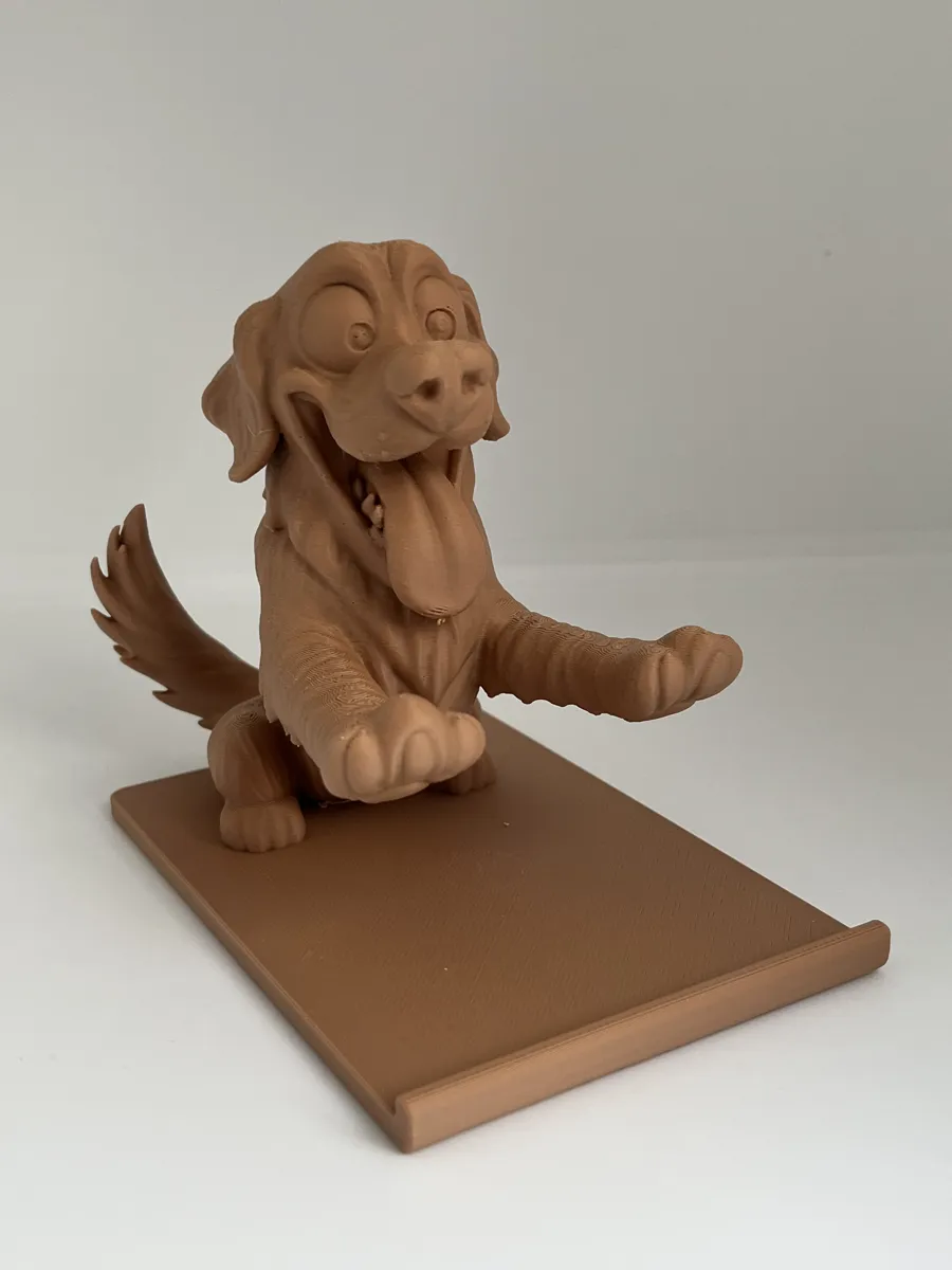 Happy Golden Retriever Phone Holder, photo 3 of 4 - Happy Golden Retriever Phone Holder Mobile & Device Accessories