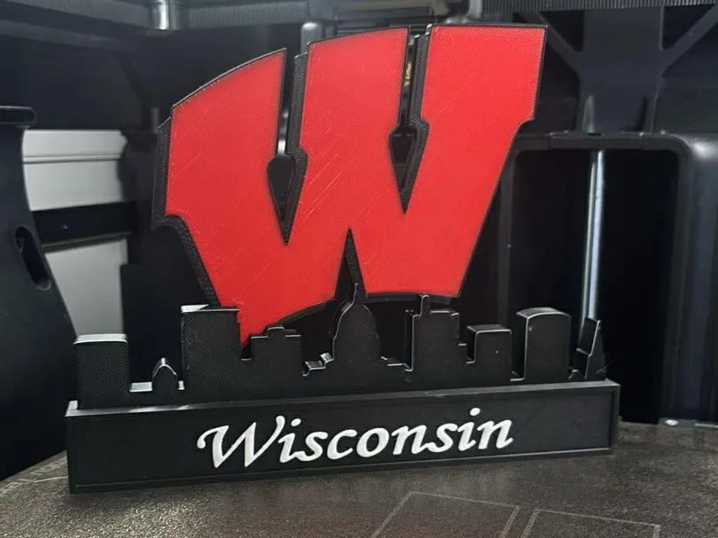 Wisconsin display with skyline