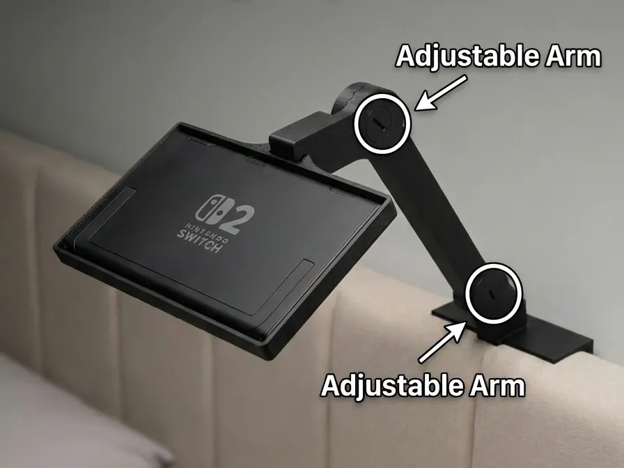 Adjustable Bed Mount for Phone and Switch