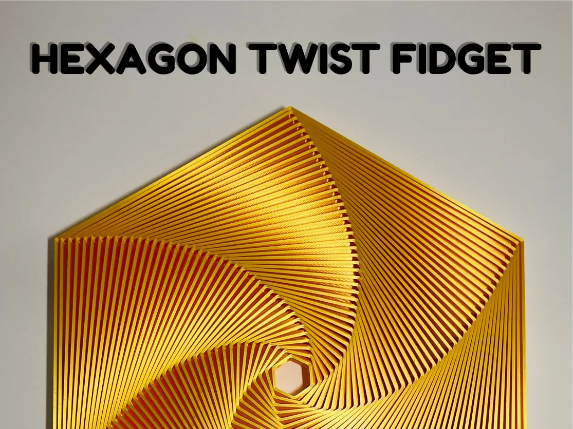 Hexagon Twist Fidget with Keychain