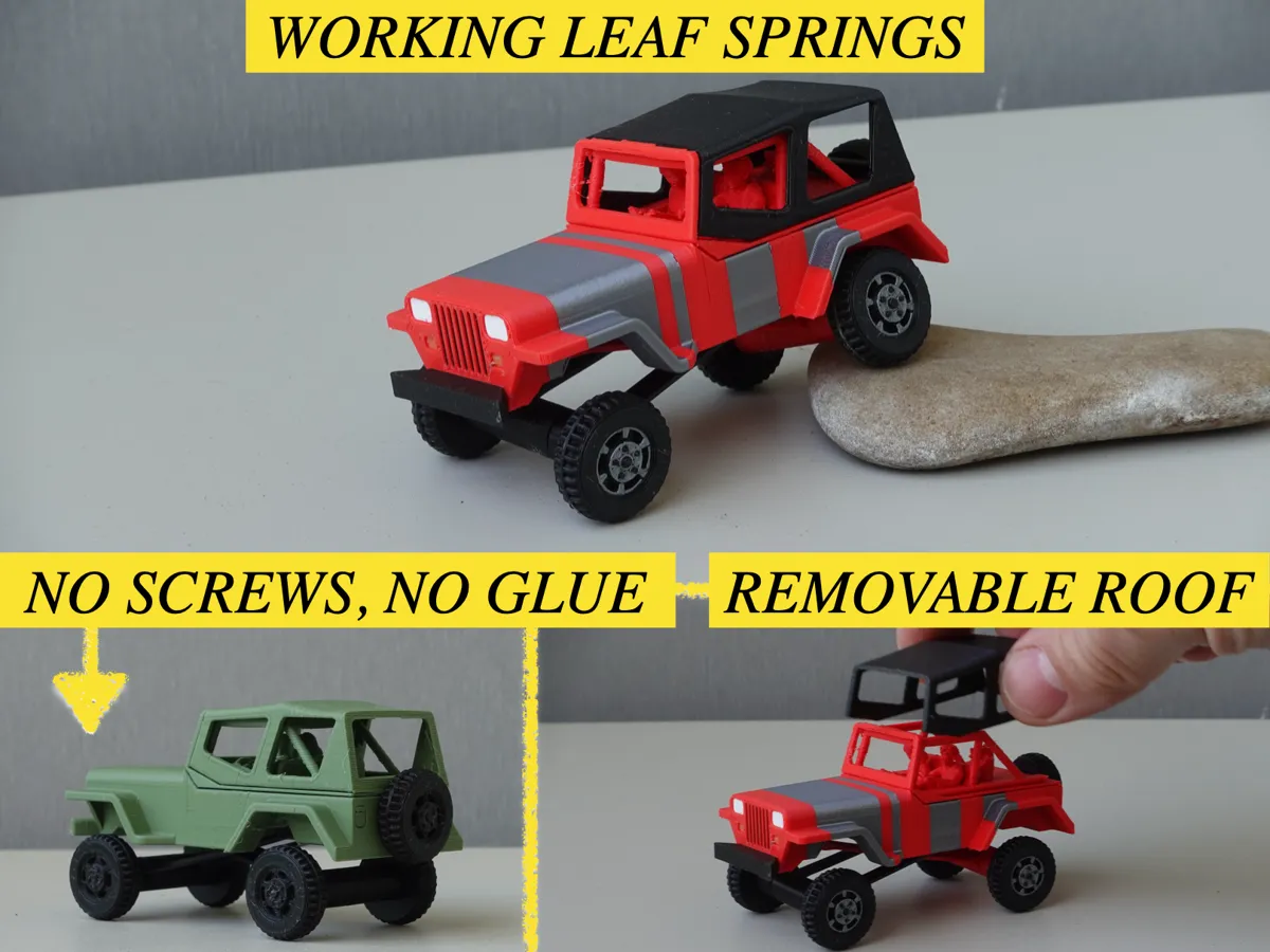 Mini 90s Offroader Y-J Suspension + Trailer & Boat