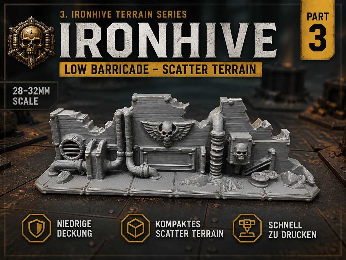 3. IRONHIVE, Low Barricade, Scatter Terrain