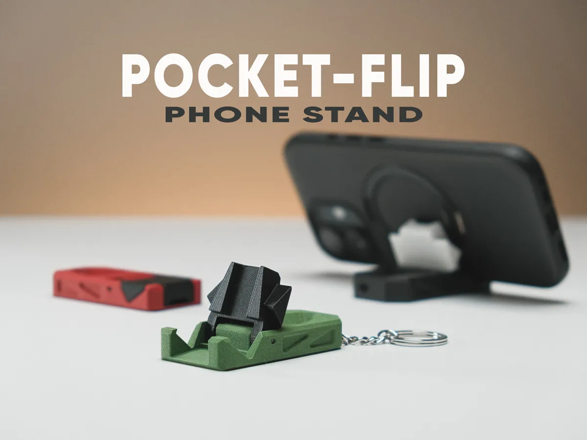 Pocket Flip Phone Stand Keychain